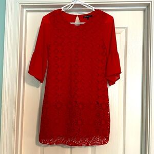 Red pattered dress for kids